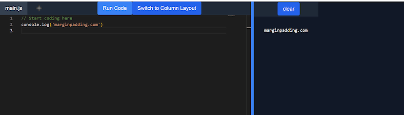 https://api.marginpadding.comrun java script online